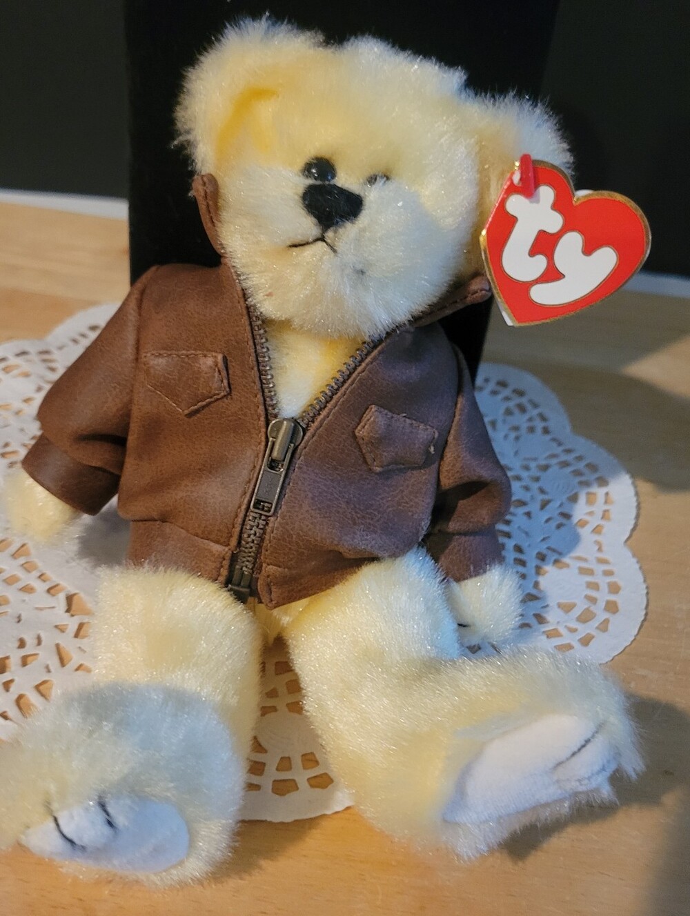 Ty Inc. Beanie Baby Attic Treasures Collection Baron Aviator / Pilot Bear